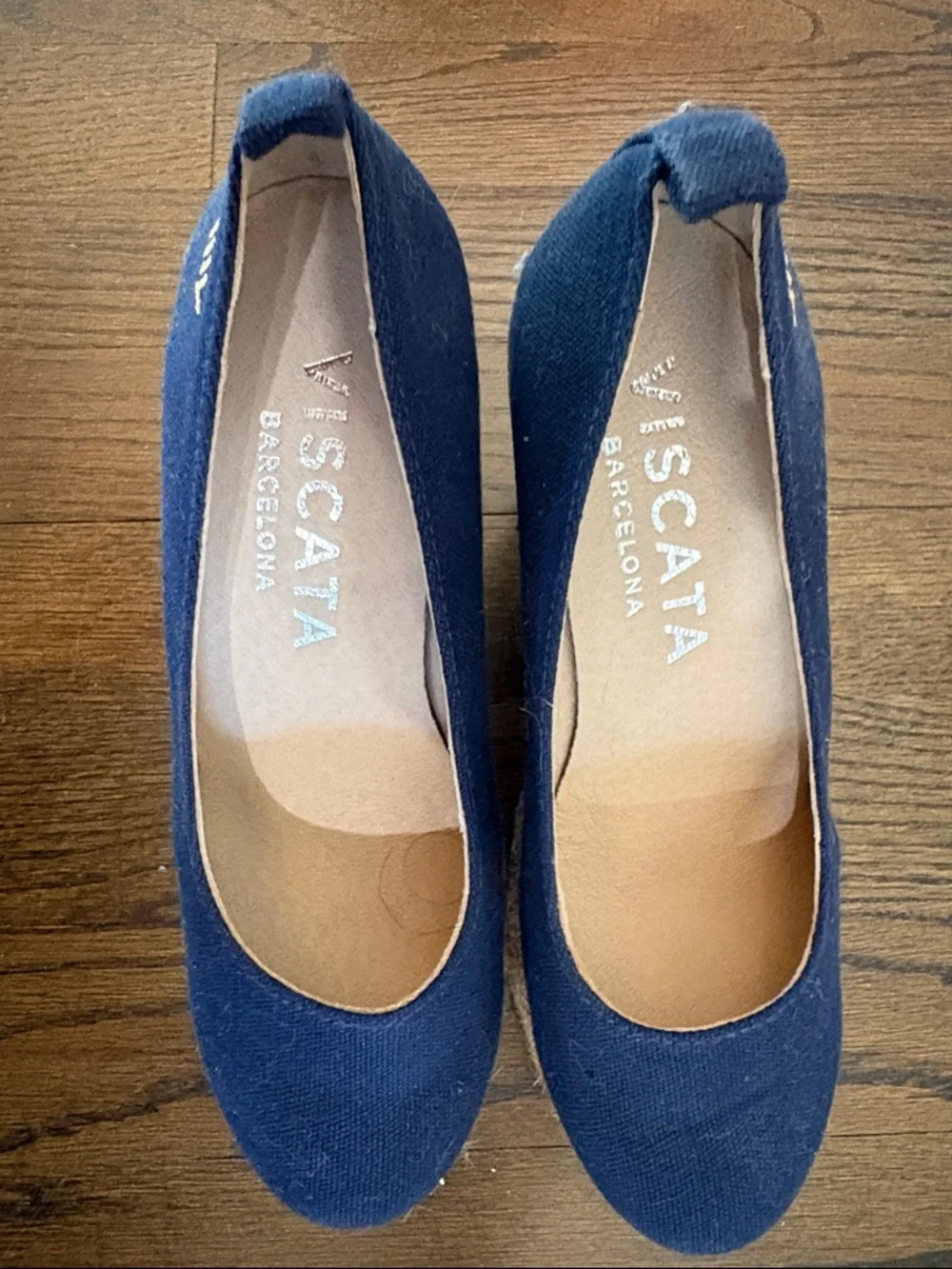 Viscata Navy Canvas Espadrille Wedge - Women's Platform Wedges